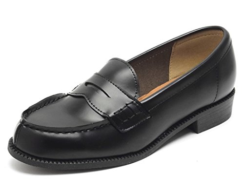 [ハーバー] ローファー レディース 女子 学生 子供 大きいサイズ 小さいサイズ MK48 クロ 22.5